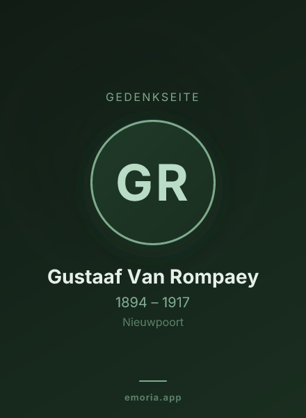 Gedenkportrait von Gustaaf Van Rompaey