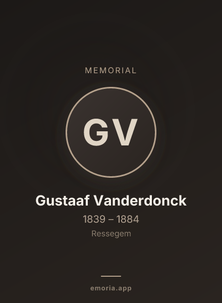Memorial portrait of Gustaaf Vanderdonck