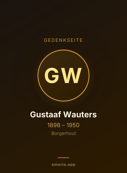 Gedenkportrait von Gustaaf Wauters