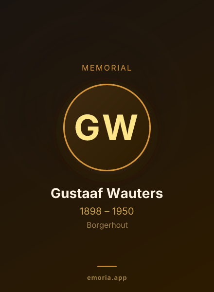 Memorial portrait of Gustaaf Wauters