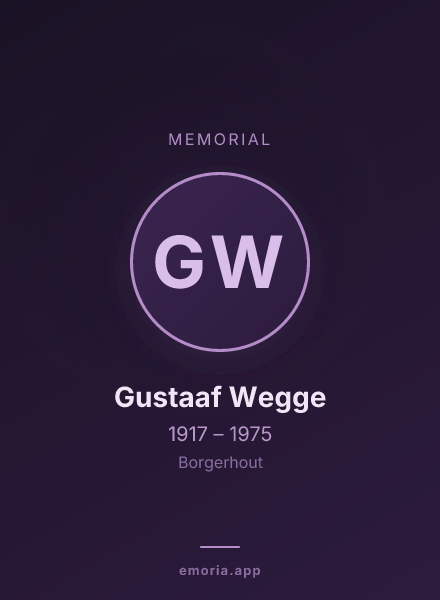 Memorial portrait of Gustaaf Wegge