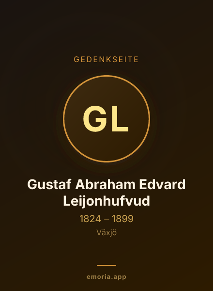 Gedenkportrait von Gustaf Abraham Edvard Leijonhufvud