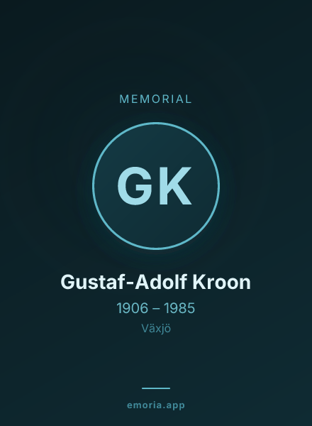 Memorial portrait of Gustaf-Adolf Kroon