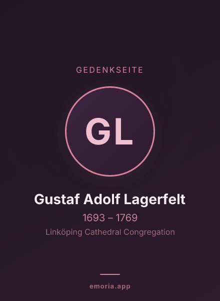Gedenkportrait von Gustaf Adolf Lagerfelt