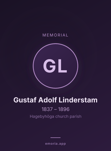 Memorial portrait of Gustaf Adolf Linderstam