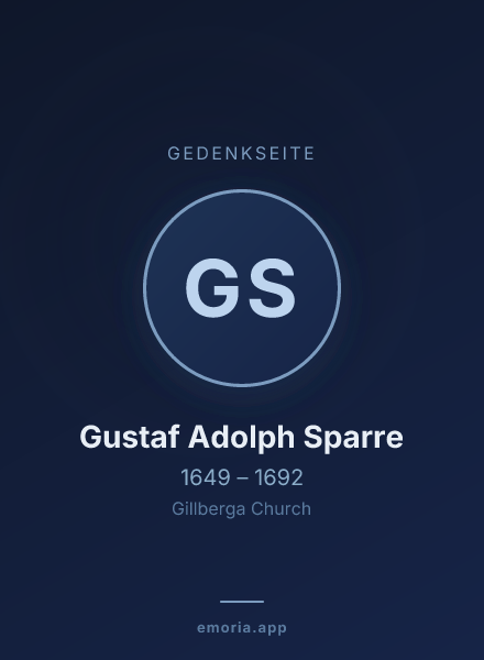 Gedenkportrait von Gustaf Adolph Sparre