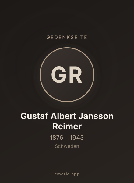 Gedenkportrait von Gustaf Albert Jansson Reimer