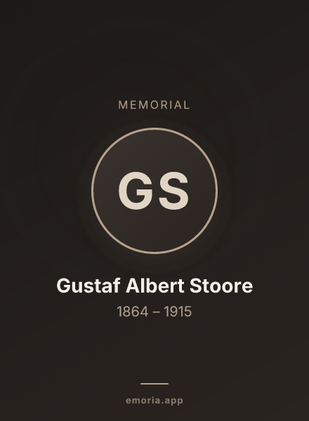 Memorial portrait of Gustaf Albert Stoore