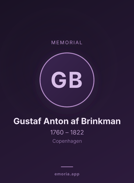 Memorial portrait of Gustaf Anton af Brinkman