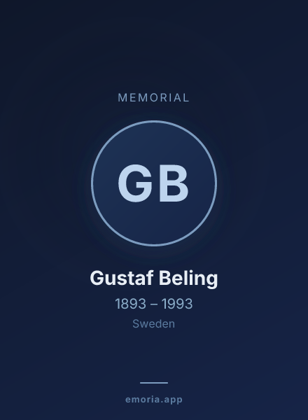 Memorial portrait of Gustaf Beling