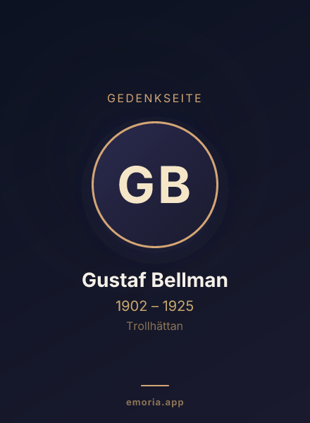 Gedenkportrait von Gustaf Bellman