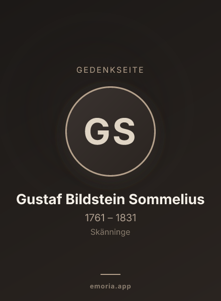 Gedenkportrait von Gustaf Bildstein Sommelius
