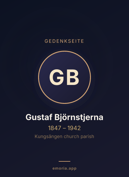 Gedenkportrait von Gustaf Björnstjerna
