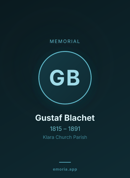 Memorial portrait of Gustaf Blachet