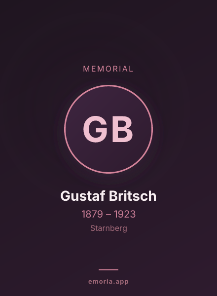 Memorial portrait of Gustaf Britsch