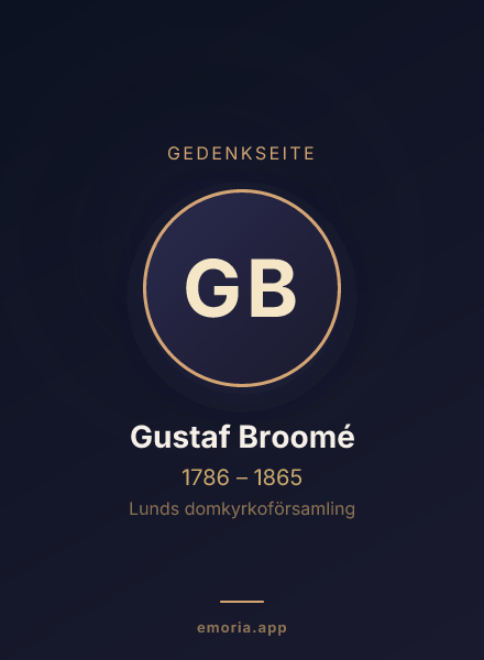 Gedenkportrait von Gustaf Broomé