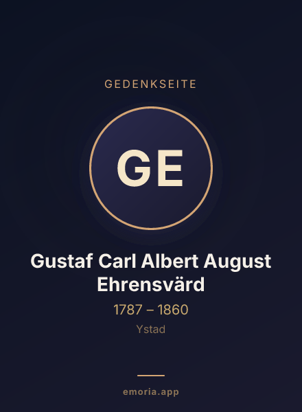 Gedenkportrait von Gustaf Carl Albert August Ehrensvärd