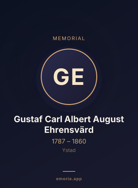 Memorial portrait of Gustaf Carl Albert August Ehrensvärd