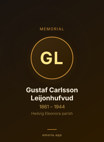 Memorial portrait of Gustaf Carlsson Leijonhufvud