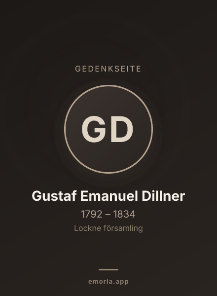 Gedenkportrait von Gustaf Emanuel Dillner