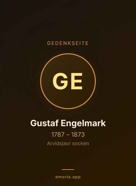 Gedenkportrait von Gustaf Engelmark