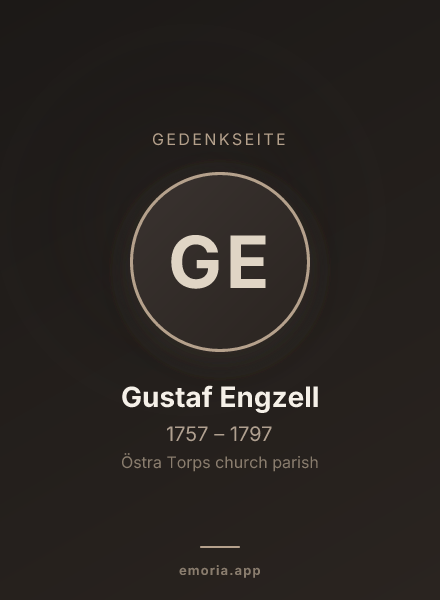 Gedenkportrait von Gustaf Engzell