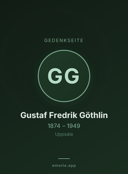 Gedenkportrait von Gustaf Fredrik Göthlin