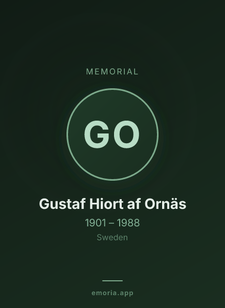 Memorial portrait of Gustaf Hiort af Ornäs