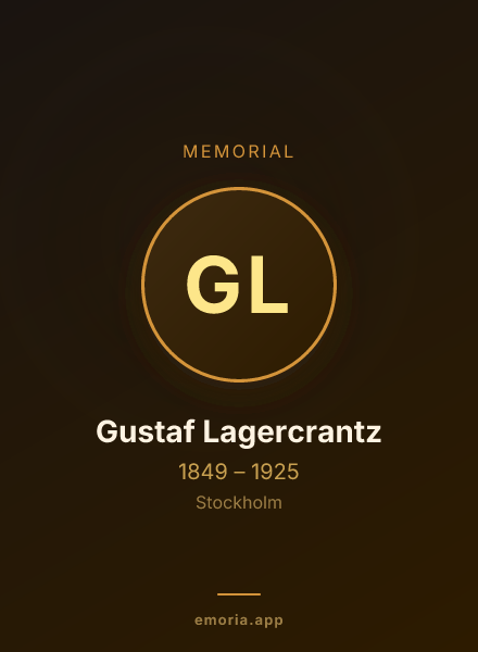 Memorial portrait of Gustaf Lagercrantz