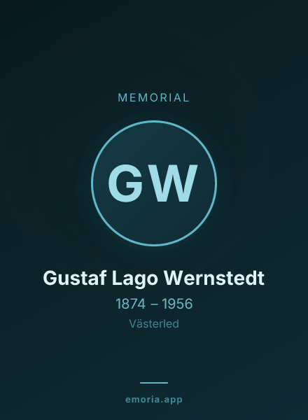 Memorial portrait of Gustaf Lago Wernstedt