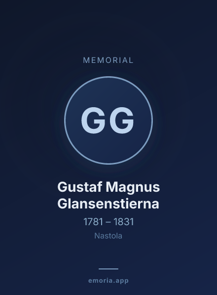 Memorial portrait of Gustaf Magnus Glansenstierna