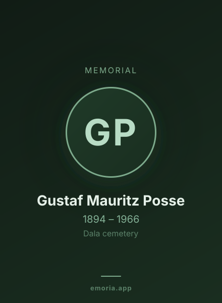 Memorial portrait of Gustaf Mauritz Posse