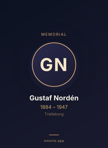 Memorial portrait of Gustaf Nordén
