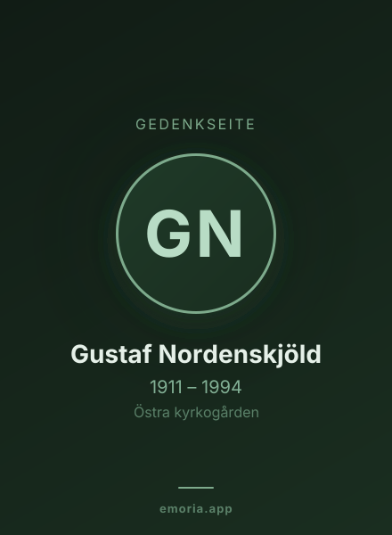 Gedenkportrait von Gustaf Nordenskjöld