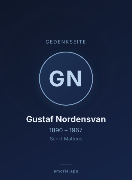 Gedenkportrait von Gustaf Nordensvan