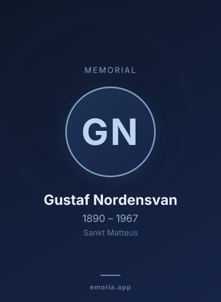 Memorial portrait of Gustaf Nordensvan
