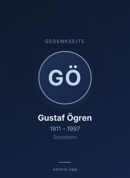 Gedenkportrait von Gustaf Ögren