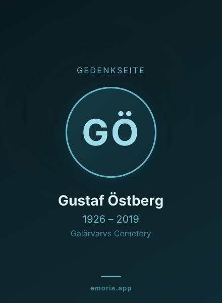 Gedenkportrait von Gustaf Östberg