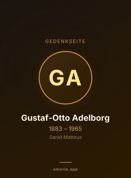 Gedenkportrait von Gustaf-Otto Adelborg