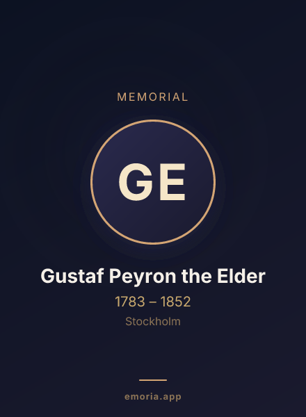Memorial portrait of Gustaf Peyron the Elder