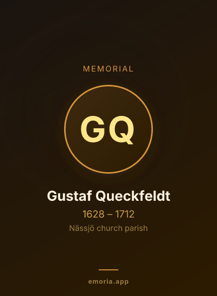Memorial portrait of Gustaf Queckfeldt