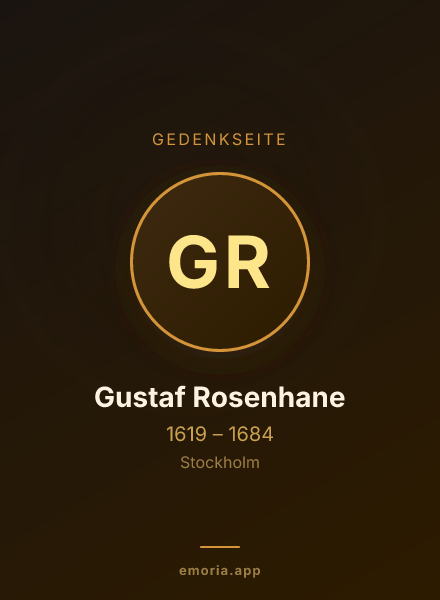 Gedenkportrait von Gustaf Rosenhane
