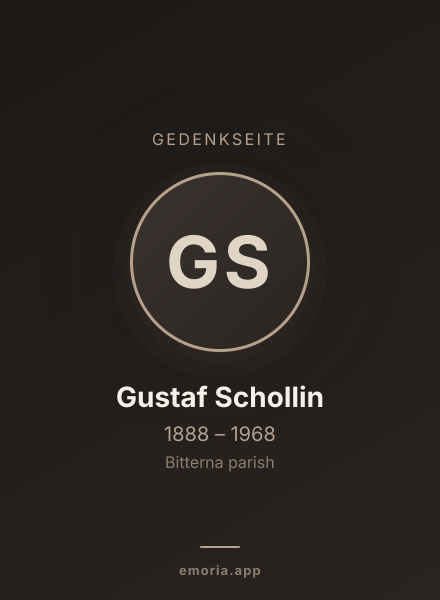 Gedenkportrait von Gustaf Schollin