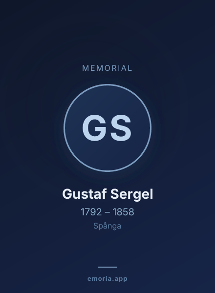 Memorial portrait of Gustaf Sergel