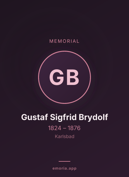 Memorial portrait of Gustaf Sigfrid Brydolf
