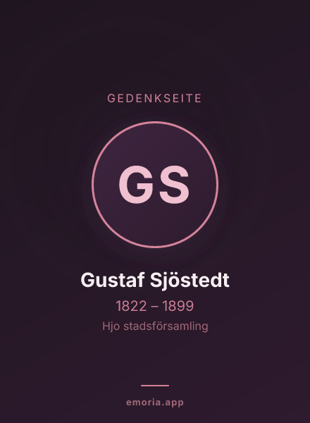 Gedenkportrait von Gustaf Sjöstedt
