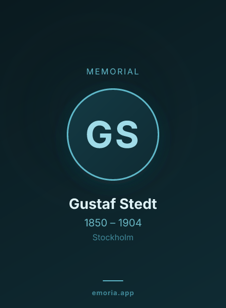 Memorial portrait of Gustaf Stedt