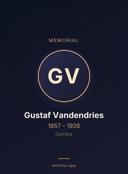 Memorial portrait of Gustaf Vandendries