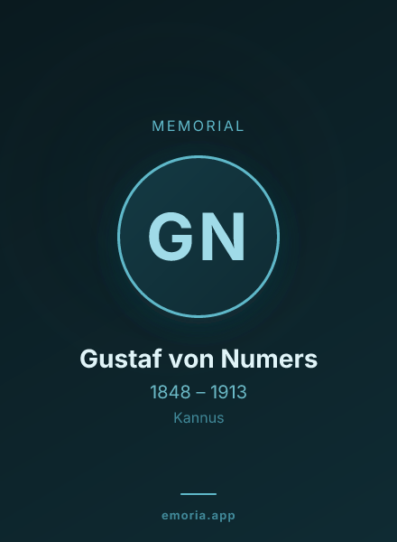Memorial portrait of Gustaf von Numers