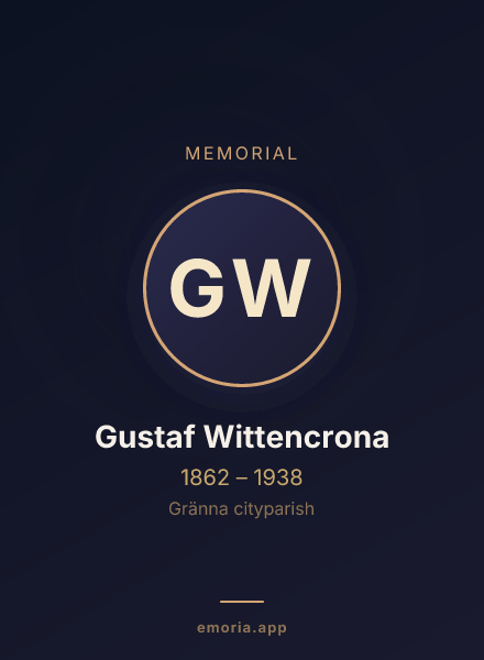 Memorial portrait of Gustaf Wittencrona